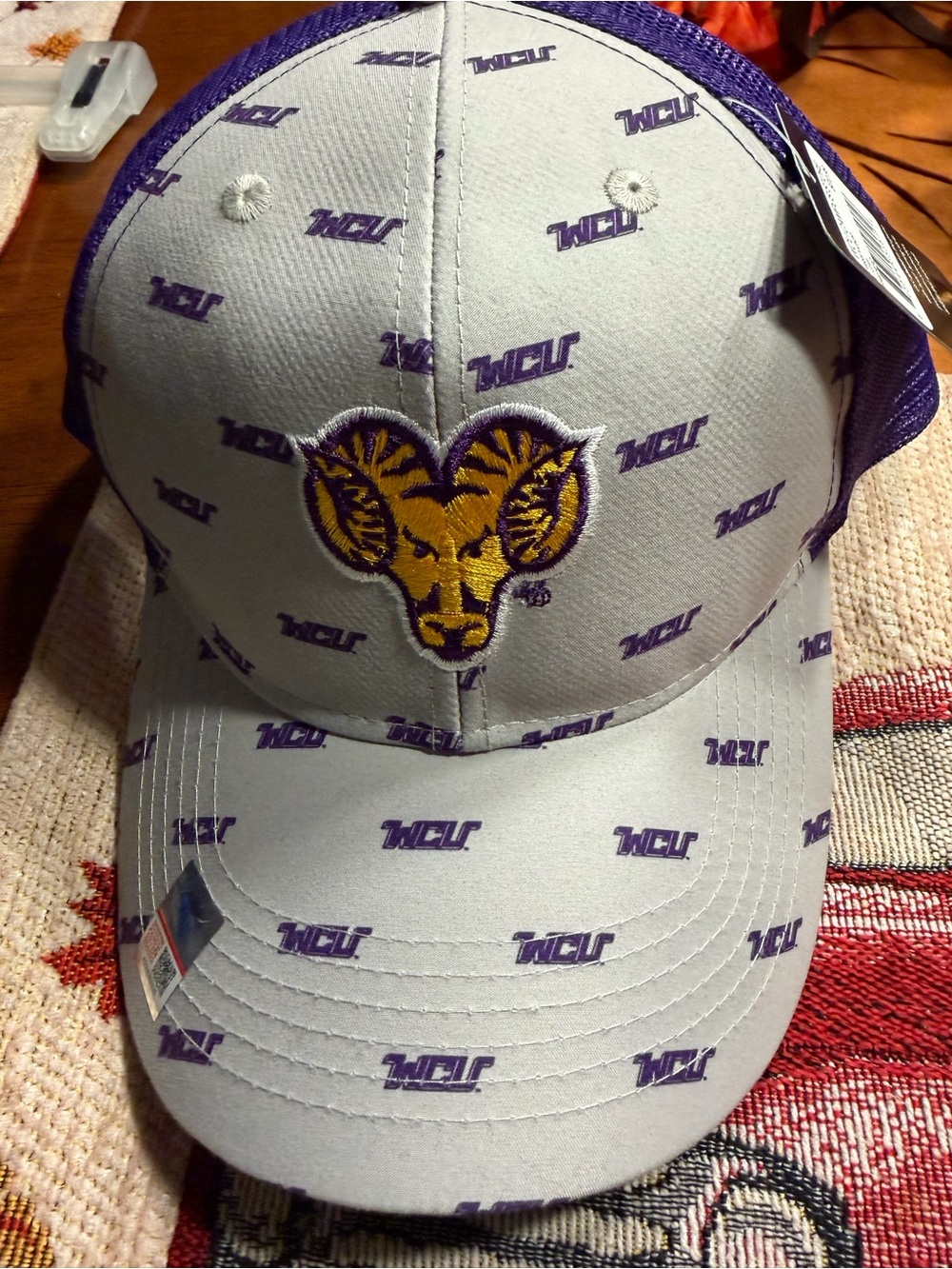 WCU Rams Gray and Purple Mesh Back Trucker Hat